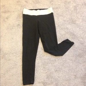 VS YOGA LEGGINGS STRETCHY BLACK "LOVE PINK"